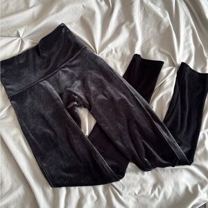 SPANX Black Velvet Leggings